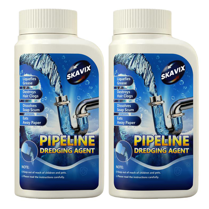 SKAVIX Powerful Pipe Dredging Agent for Kitchen and Toilet Pipelines - Dissolves 200+ Blockages and Kills 99% of Bacteria