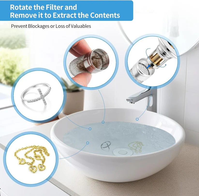 ❄️Winter Sale: Bathroom Sink  Universal Pop Up Sink Drain Filter